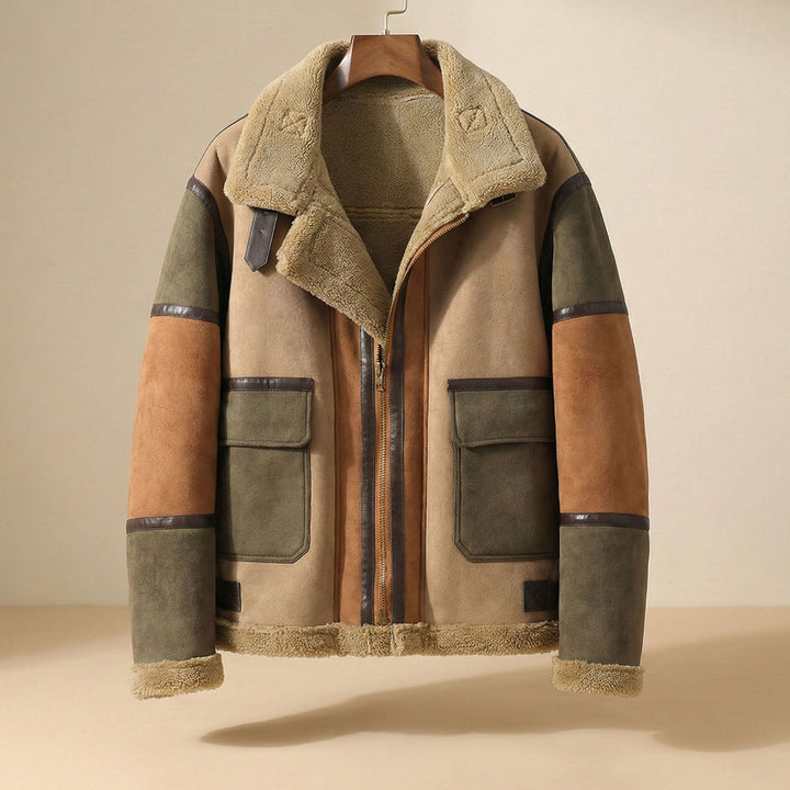 Salvatore Lederjacke mit Lammfellfutter