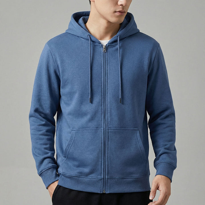 Lorenzo Baumwoll-Hoodie mit Reißverschluss