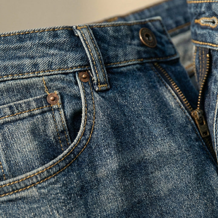 Matteo Fleecegefütterte Denim-Jeans