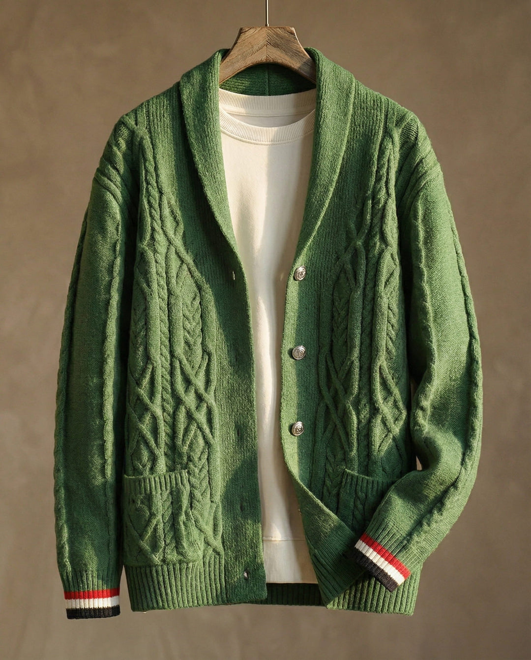 Giovanni Zopfstrick-Strickjacke