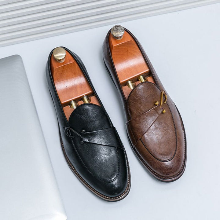 Xavier Leder-Loafer mit Metallspange