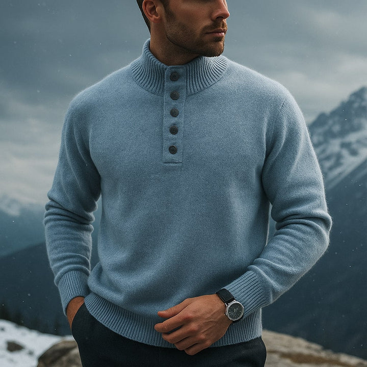 Sebastian Wollpullover mit Knopfleiste