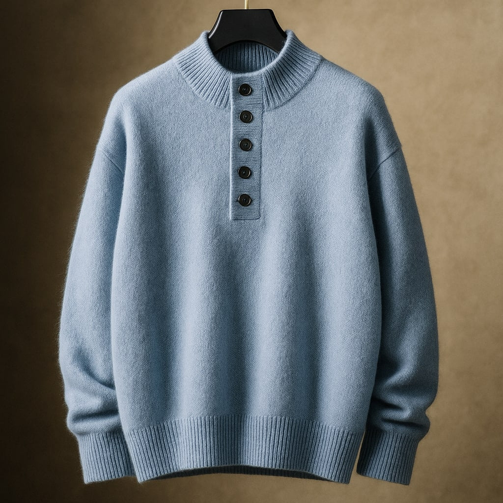 Sebastian Wollpullover mit Knopfleiste
