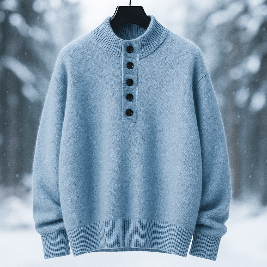 Sebastian Wollpullover mit Knopfleiste