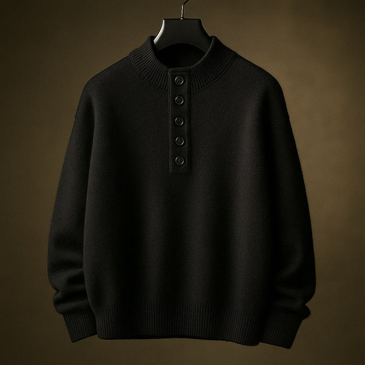 Sebastian Wollpullover mit Knopfleiste