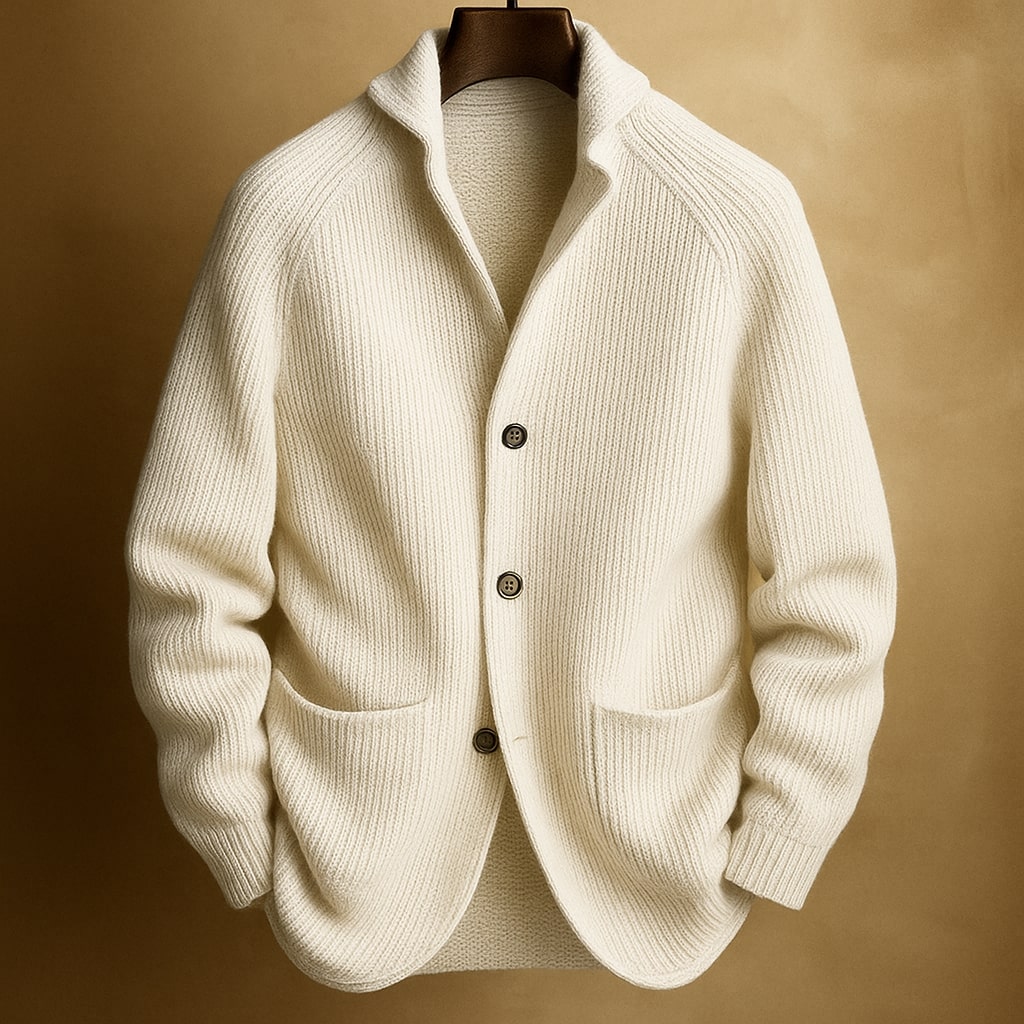 Lorenzo Strickjacke mit Schalkragen