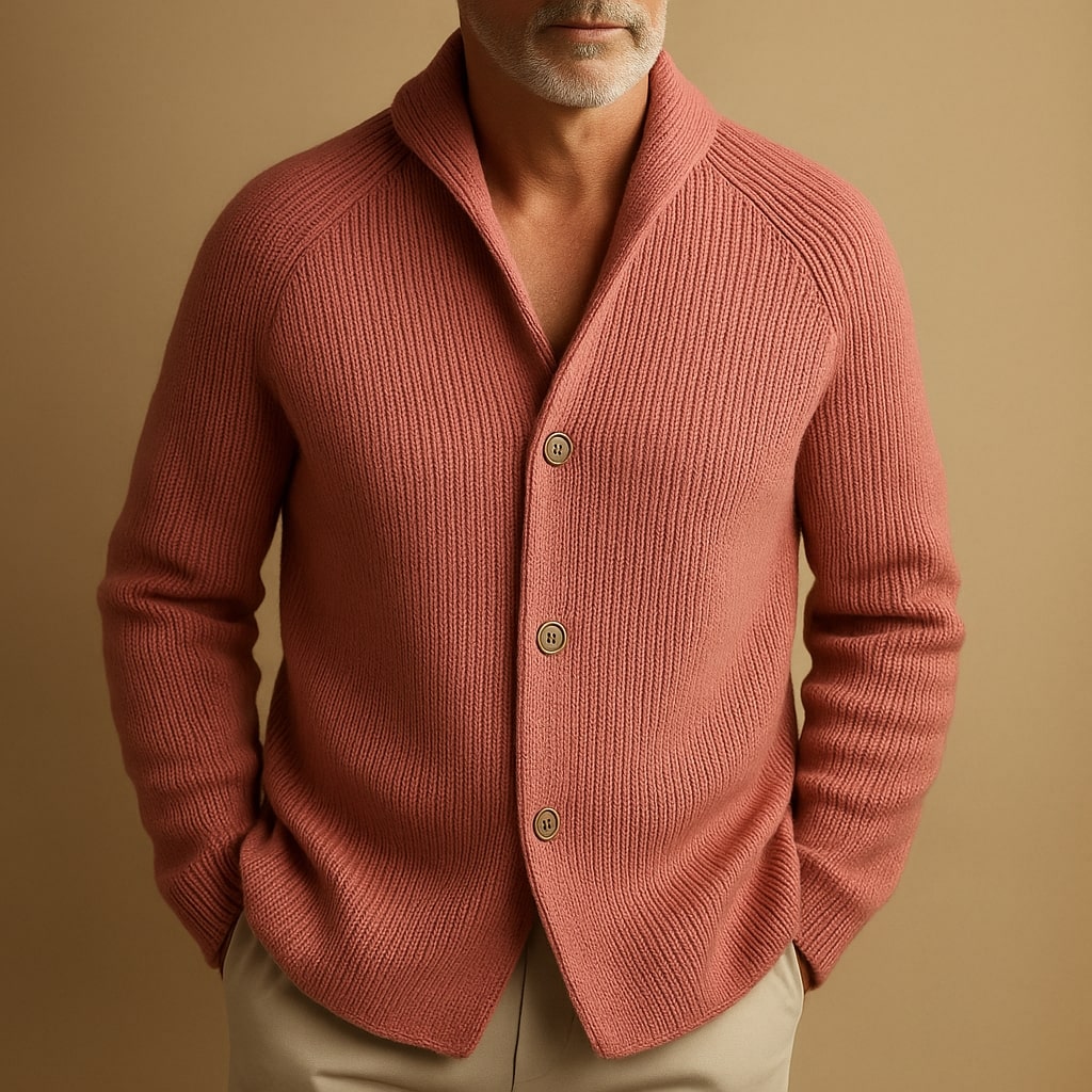 Lorenzo Strickjacke mit Schalkragen