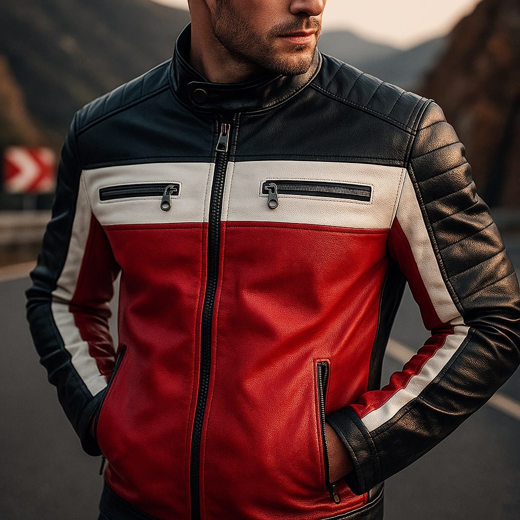 Riccardo Leder-Bikerjacke