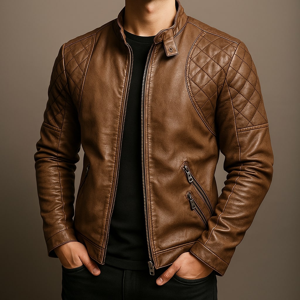 Dario Leder-Motorradjacke