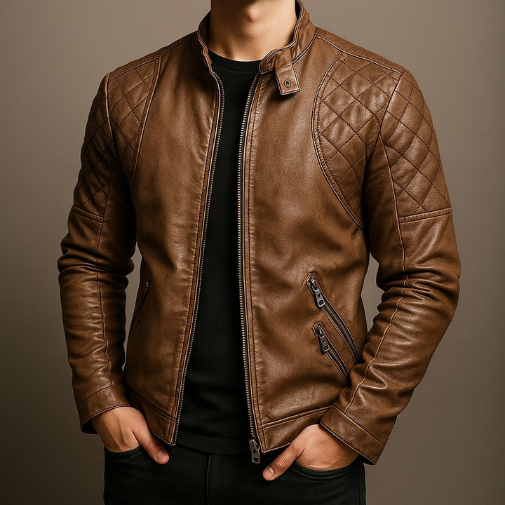 Dario Leder-Motorradjacke