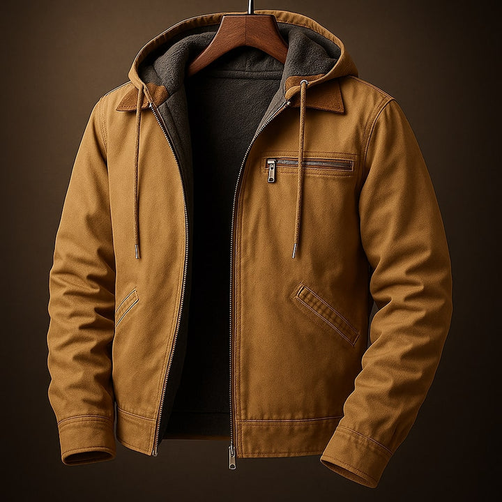 Luca Strukturierte Jacke mit Kapuze