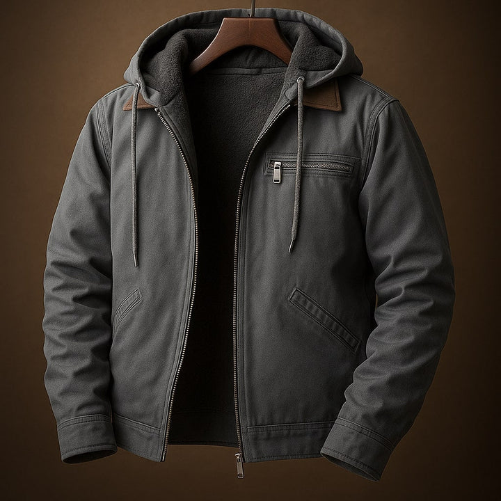 Luca Strukturierte Jacke mit Kapuze