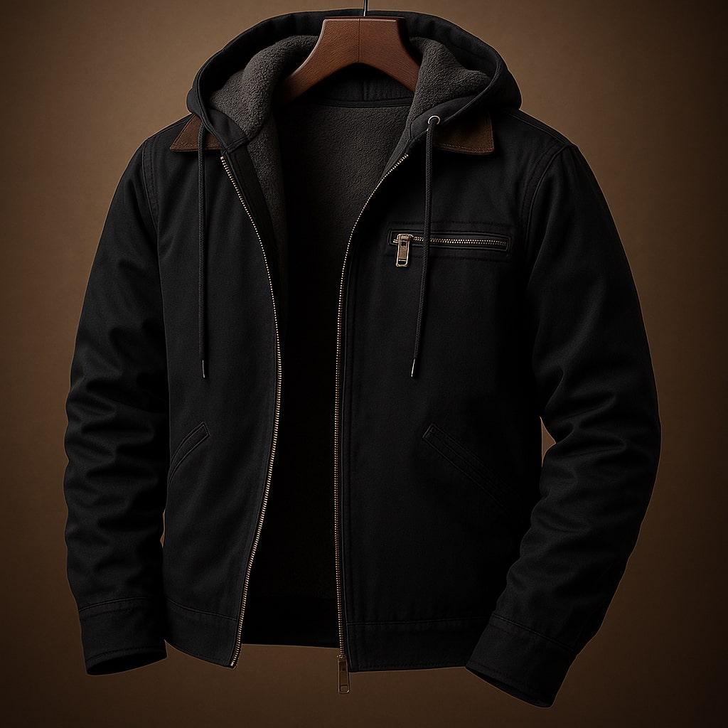 Luca Strukturierte Jacke mit Kapuze
