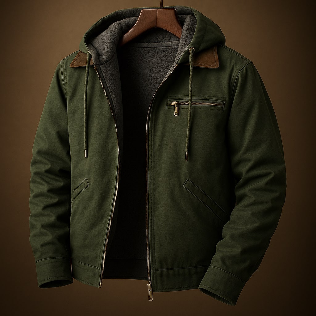 Luca Strukturierte Jacke mit Kapuze