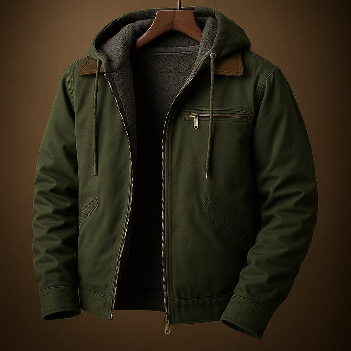 Luca Strukturierte Jacke mit Kapuze