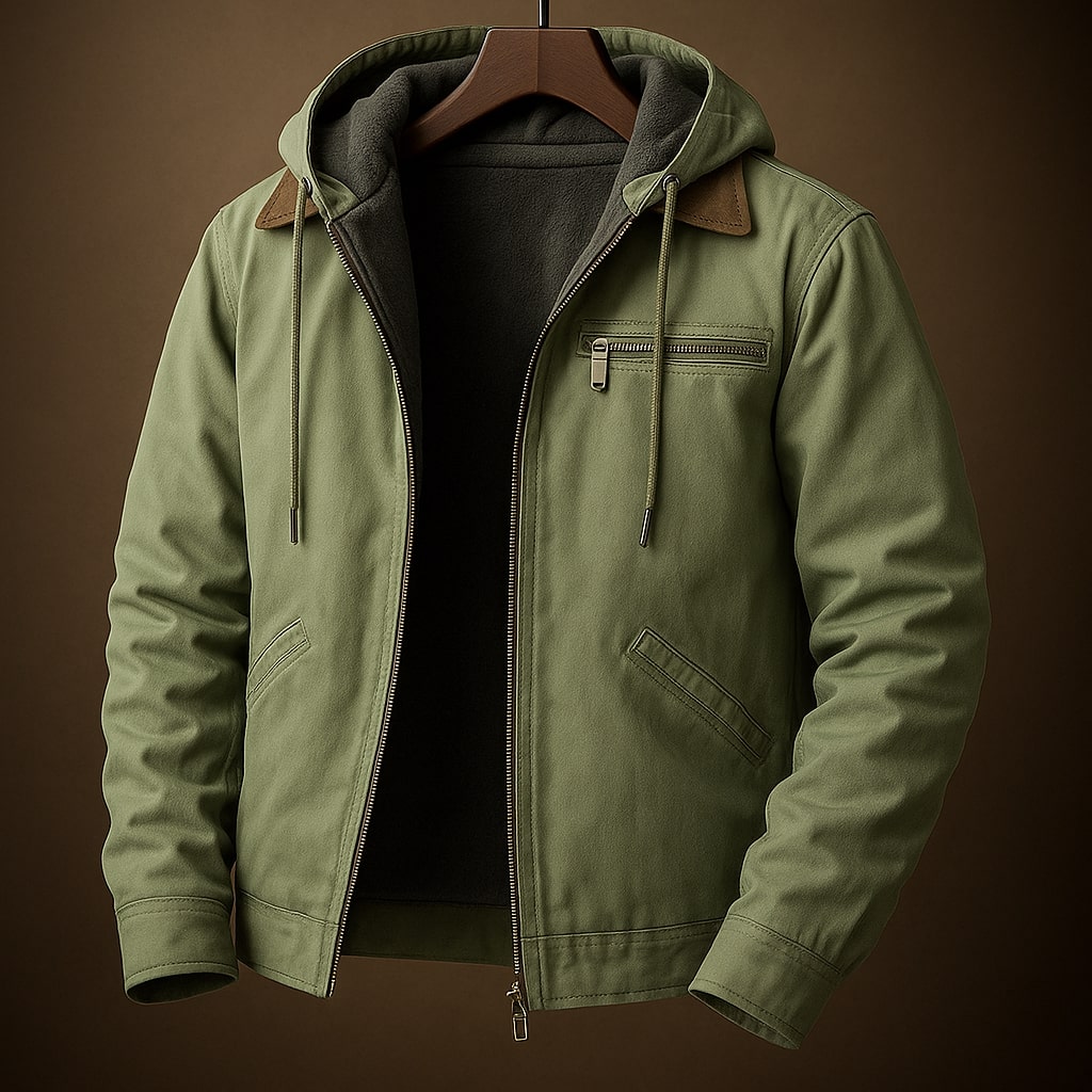 Luca Strukturierte Jacke mit Kapuze