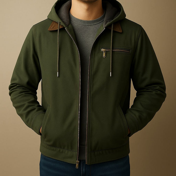 Luca Strukturierte Jacke mit Kapuze