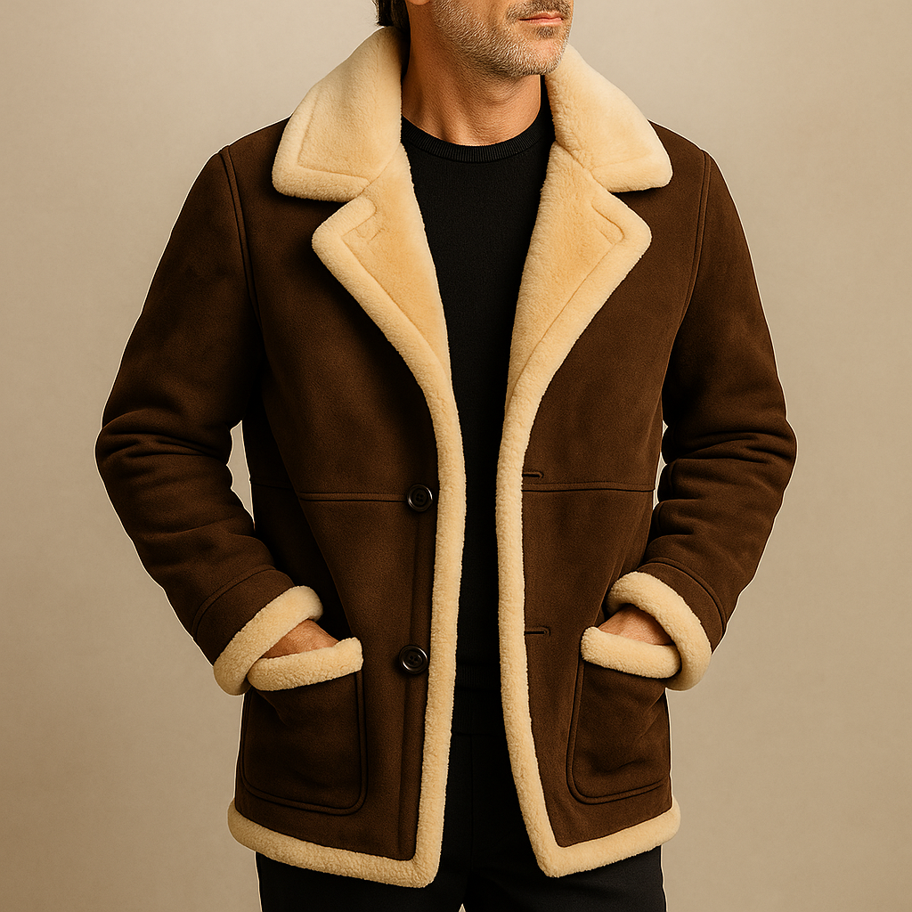 Renzo Mantel mit Kunstfellfutter