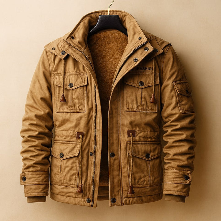 Dario Gefütterte Utility-Jacke aus Baumwolle