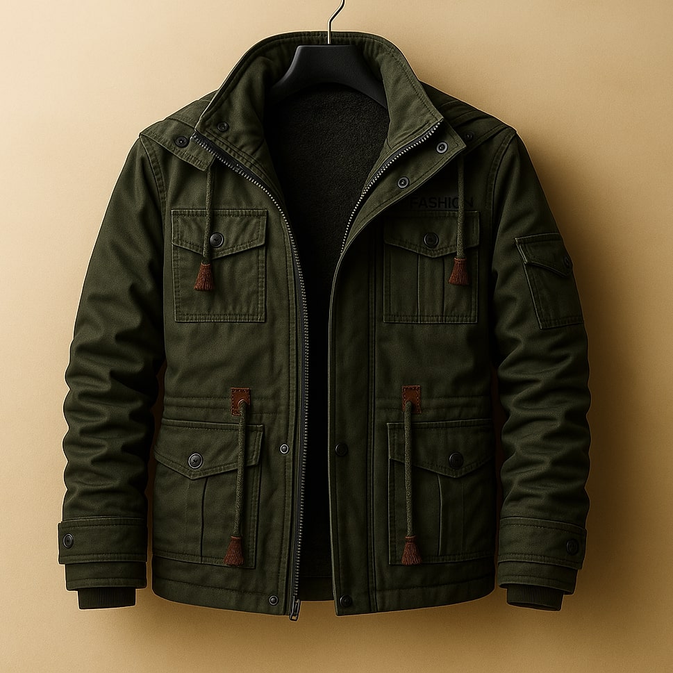 Dario Gefütterte Utility-Jacke aus Baumwolle