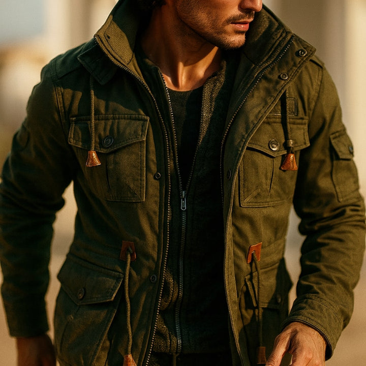 Dario Gefütterte Utility-Jacke aus Baumwolle