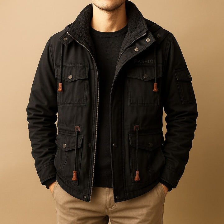 Dario Gefütterte Utility-Jacke aus Baumwolle
