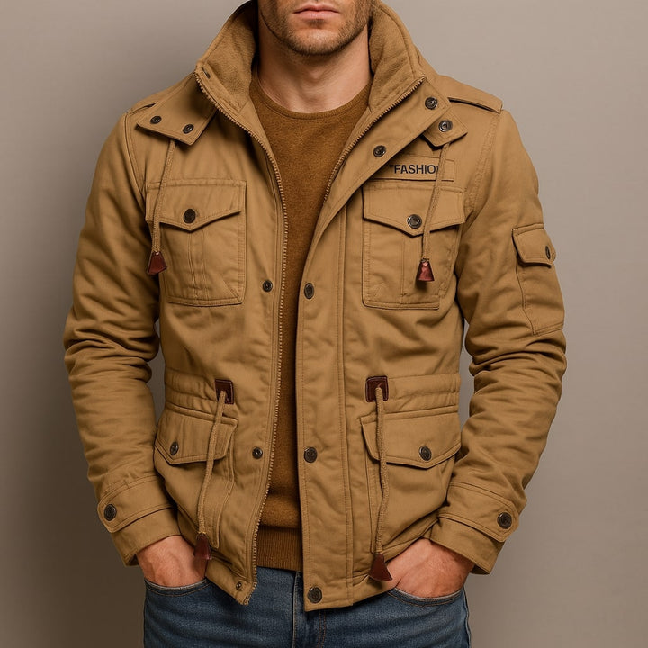 Dario Gefütterte Utility-Jacke aus Baumwolle
