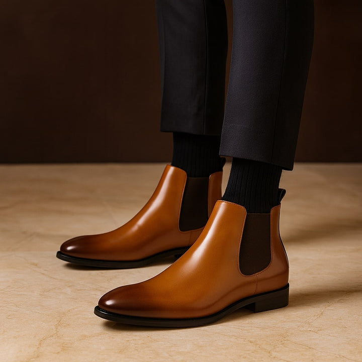 Leonardo Chelsea-Stiefel aus Leder