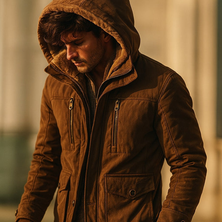 Riccardo Gefütterte Baumwolljacke mit Kapuze