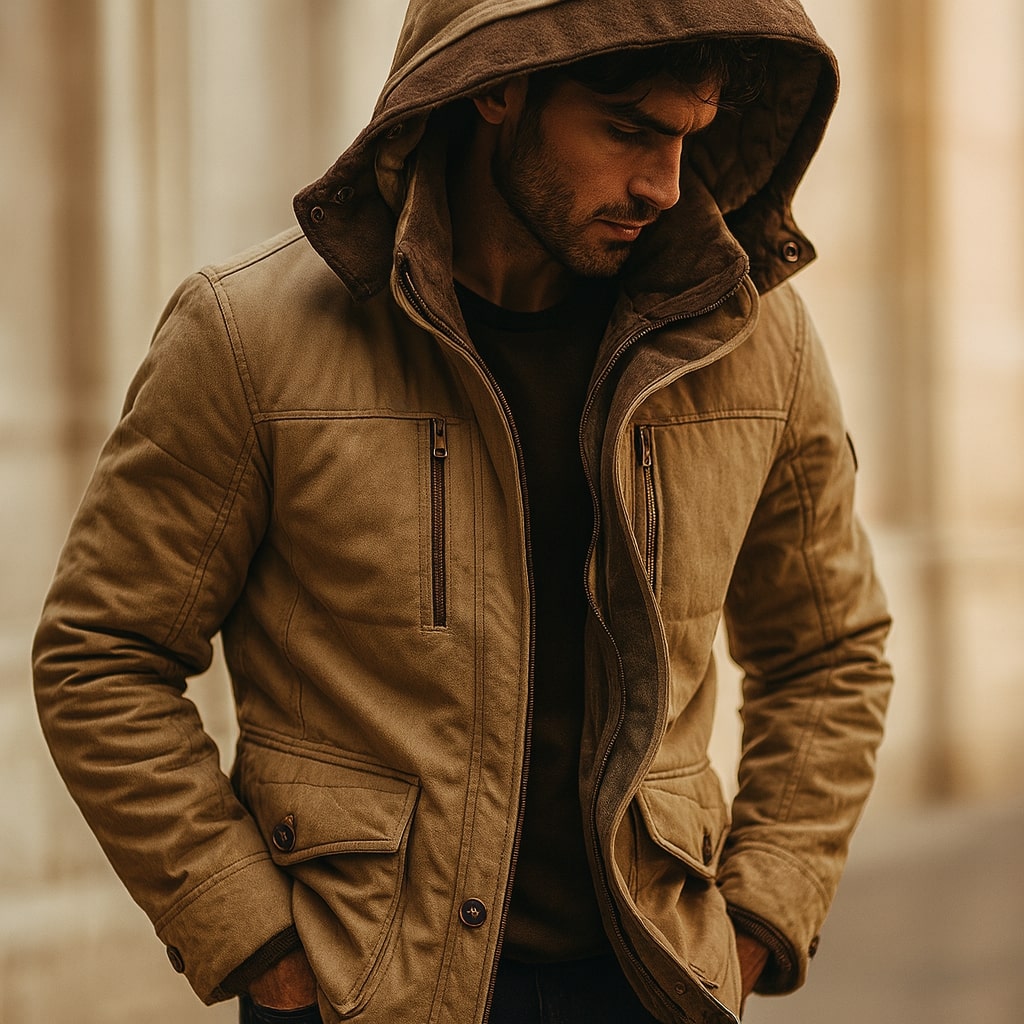 Riccardo Gefütterte Baumwolljacke mit Kapuze