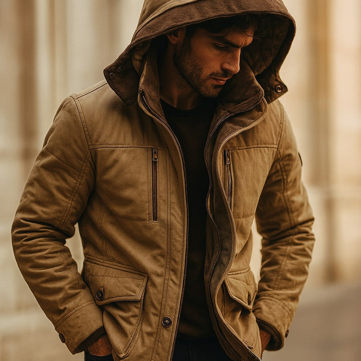 Riccardo Gefütterte Baumwolljacke mit Kapuze