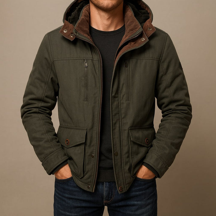 Riccardo Gefütterte Baumwolljacke mit Kapuze