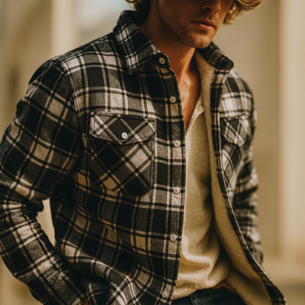 Marcello Gefütterte Overshirt-Jacke