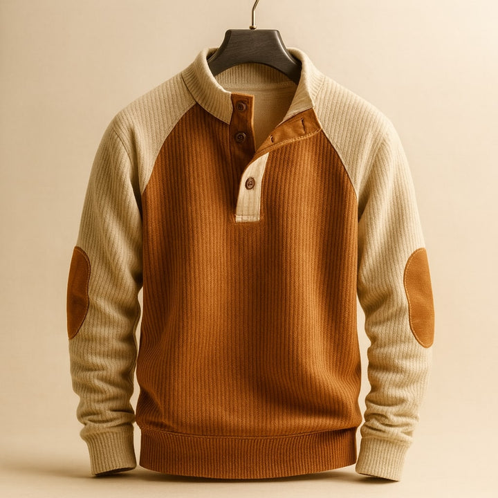 Ettore Strukturierter Henley-Pullover