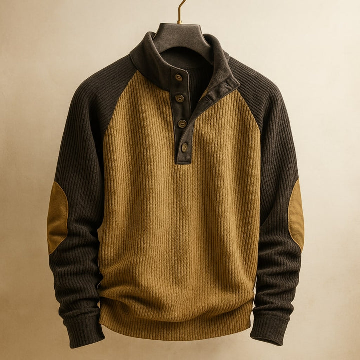 Ettore Strukturierter Henley-Pullover