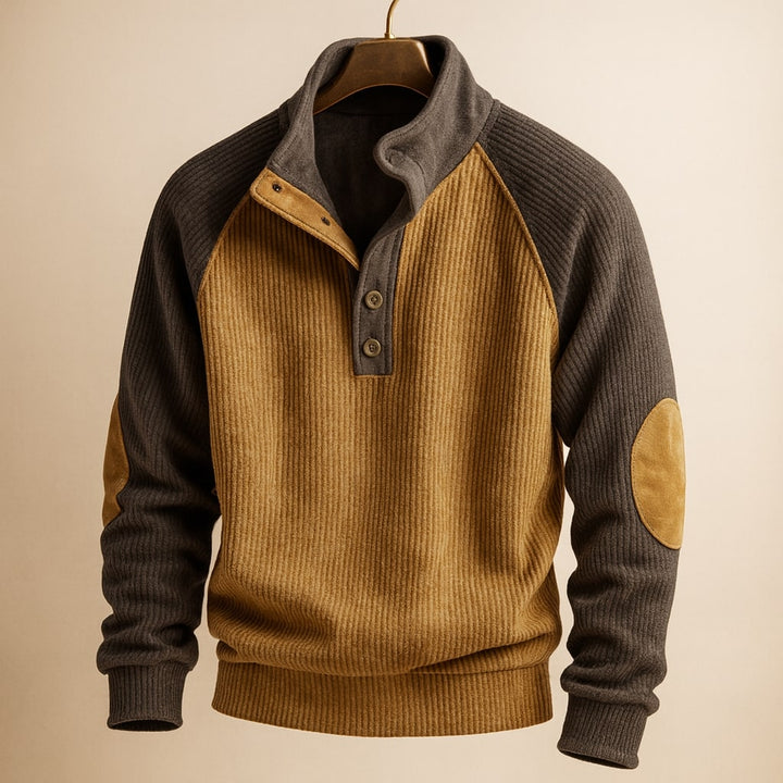 Ettore Strukturierter Henley-Pullover