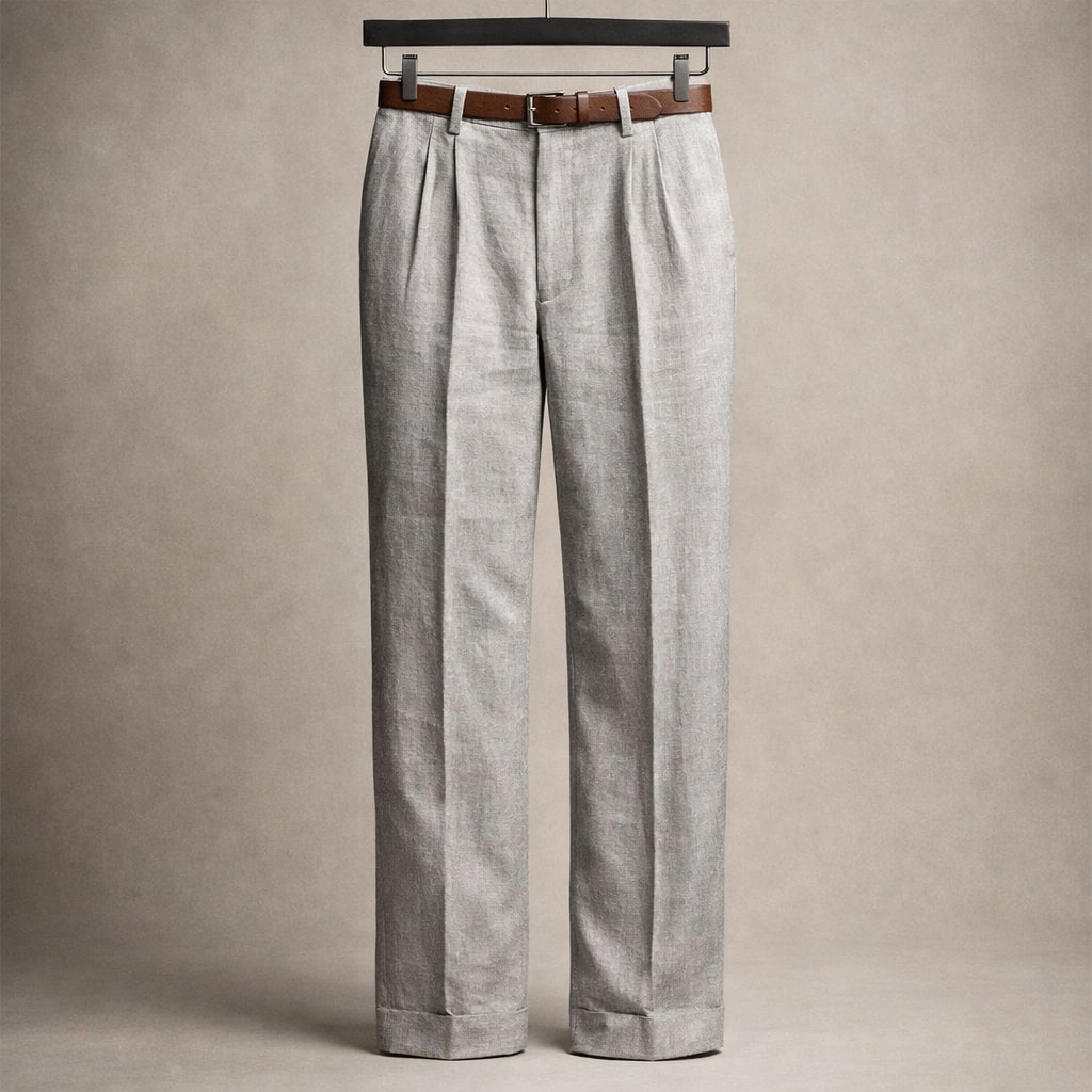 Lorenzo Bundfaltenhose aus Baumwolle