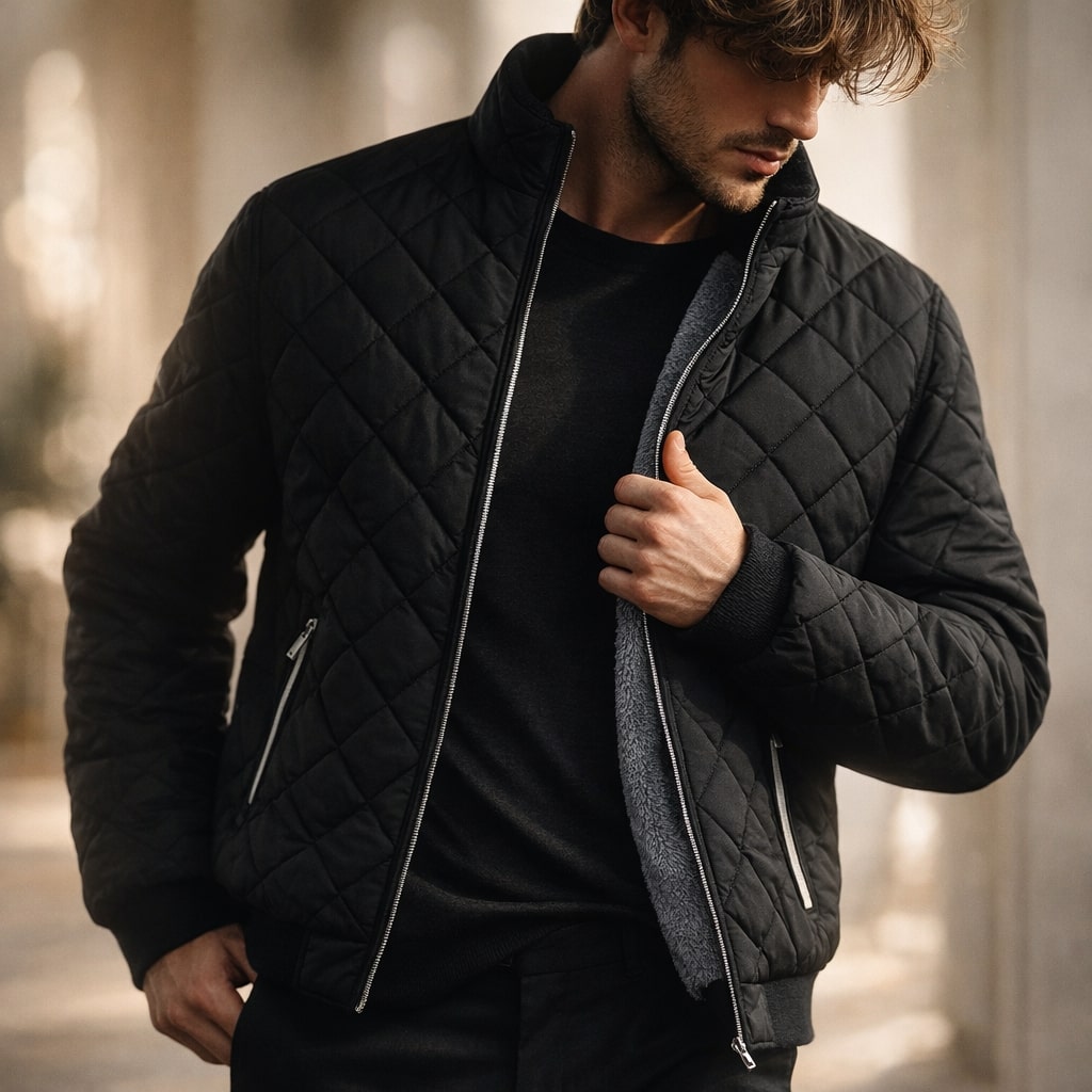 Stefano Gesteppte Fleece-gefütterte Jacke