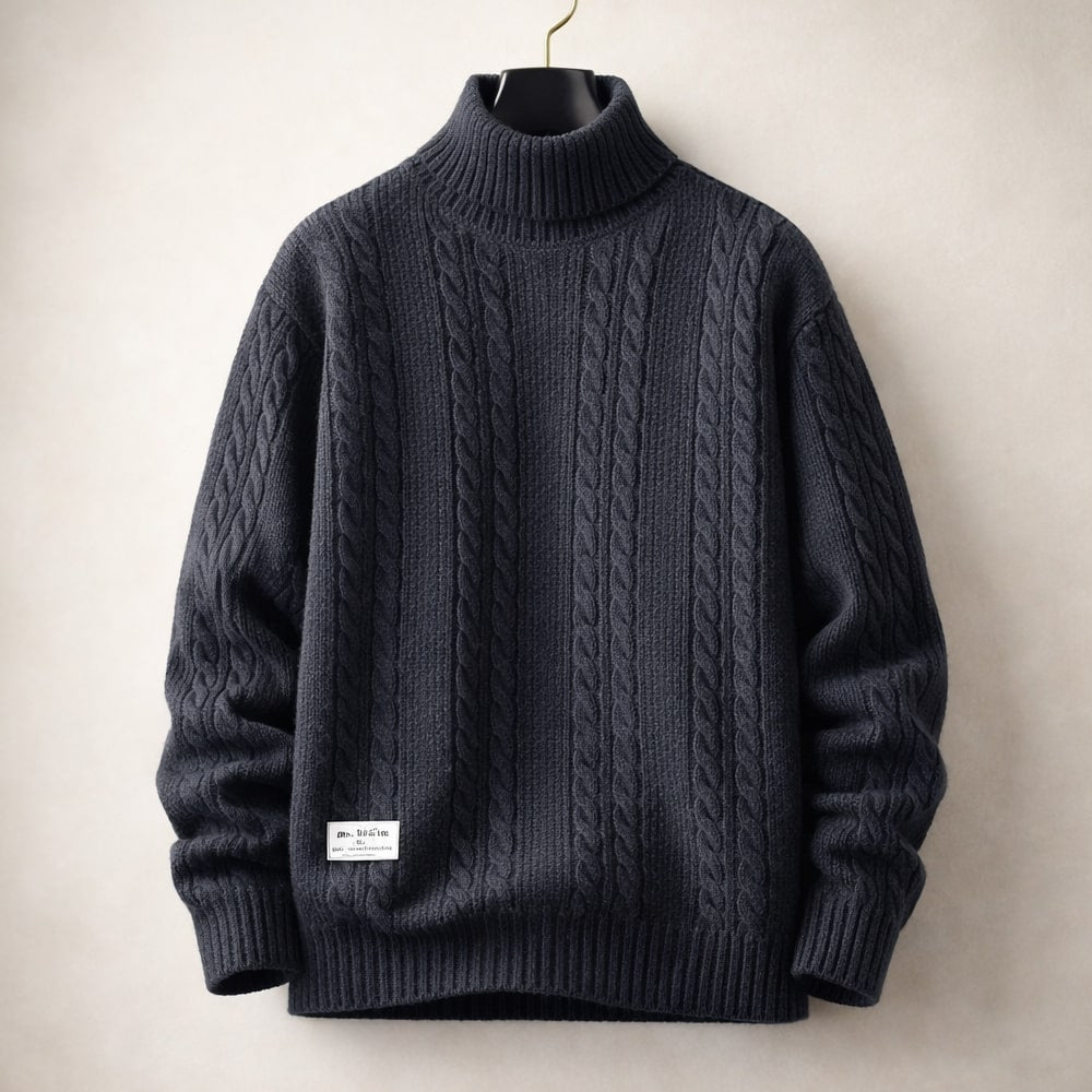 Alberto Zopfstrick-Rollkragenpullover
