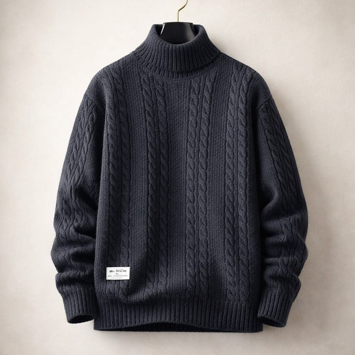 Alberto Zopfstrick-Rollkragenpullover