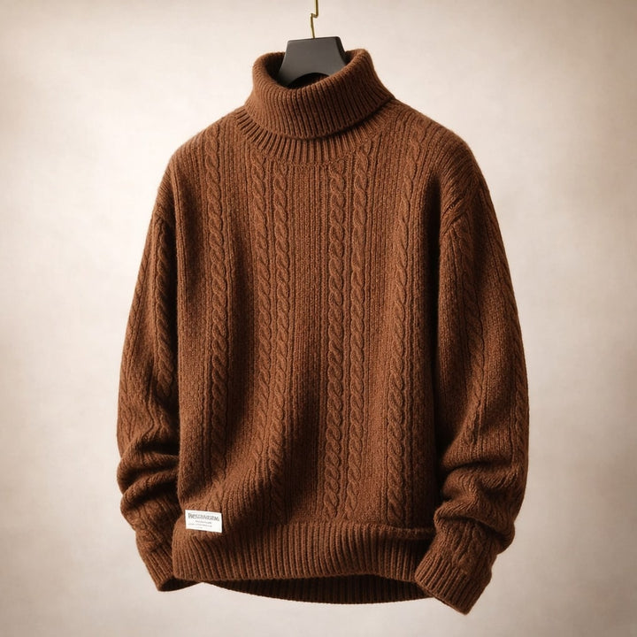 Alberto Zopfstrick-Rollkragenpullover