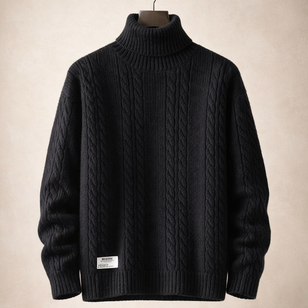 Alberto Zopfstrick-Rollkragenpullover