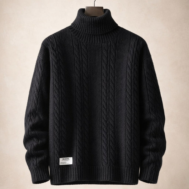 Alberto Zopfstrick-Rollkragenpullover