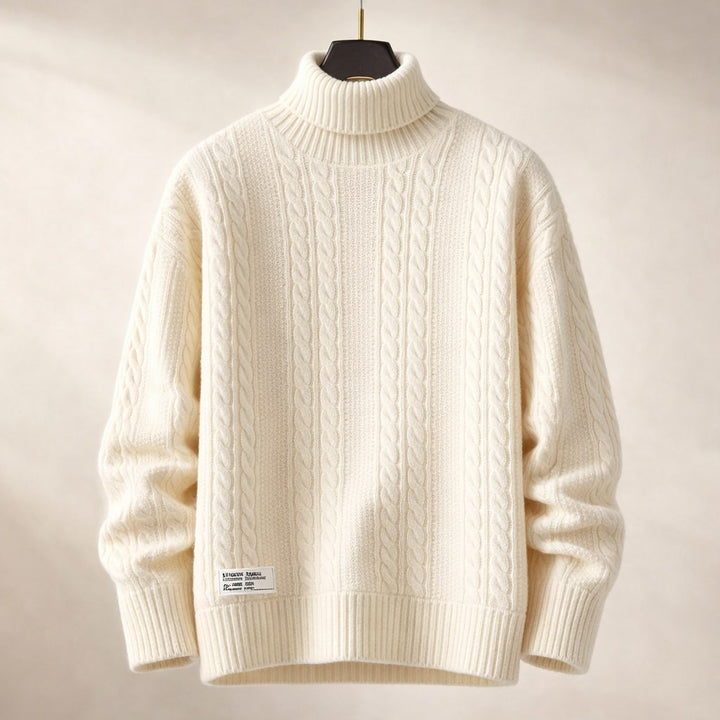 Alberto Zopfstrick-Rollkragenpullover
