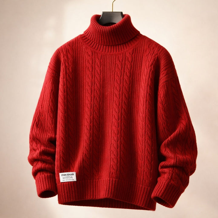 Alberto Zopfstrick-Rollkragenpullover