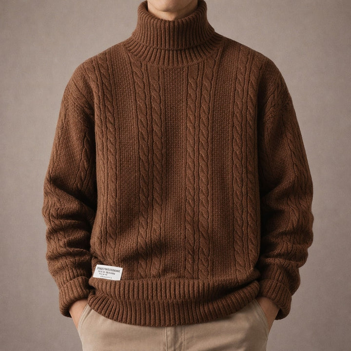 Alberto Zopfstrick-Rollkragenpullover