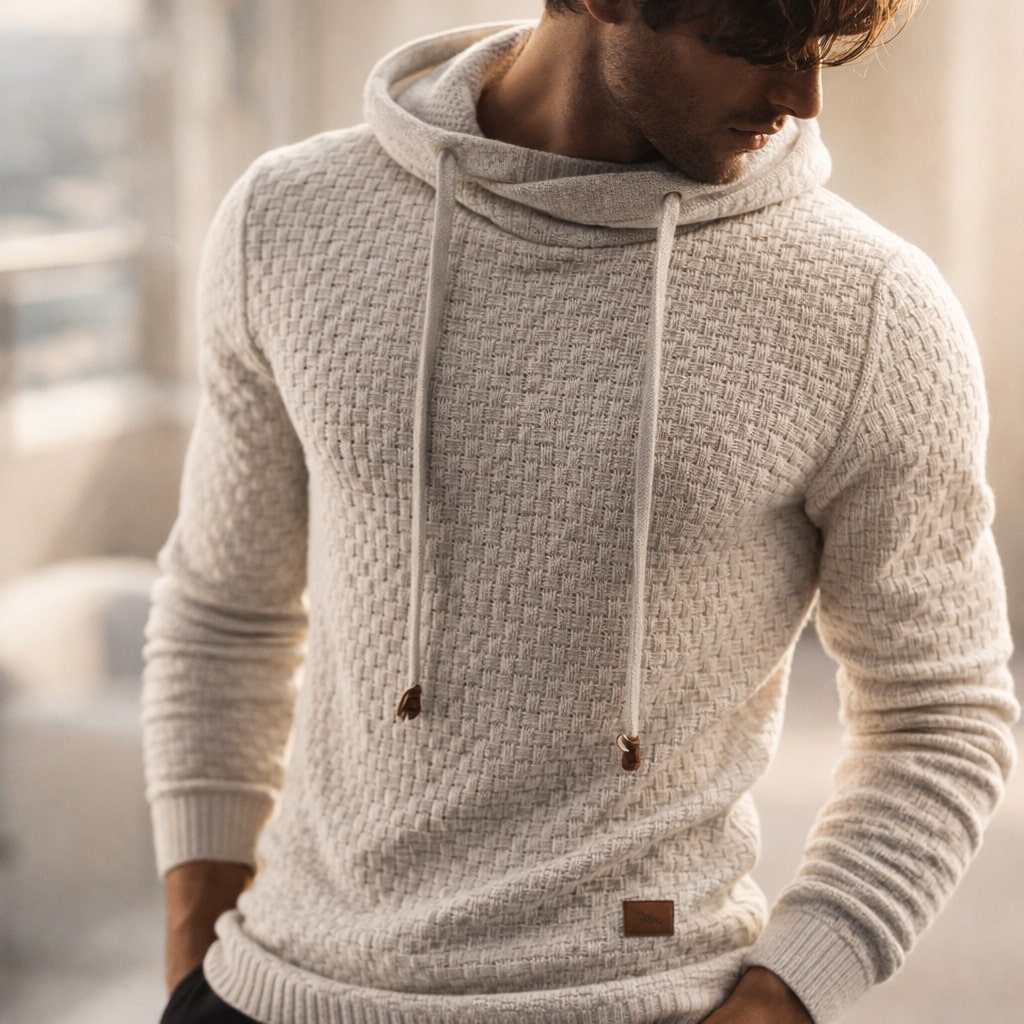 Matteo Strukturierter Strick-Hoodie