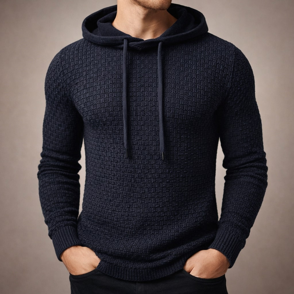 Matteo Strukturierter Strick-Hoodie