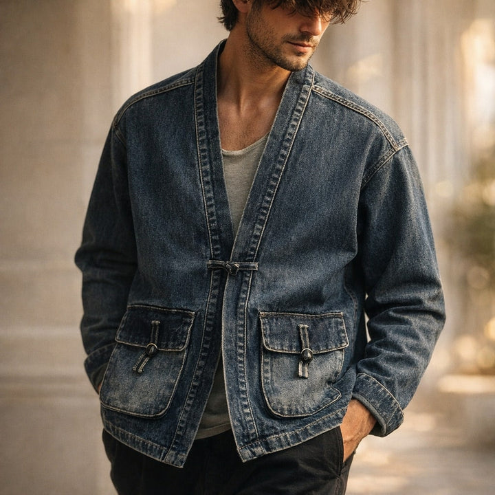 Diego Wickeljacke aus Baumwoll-Denim