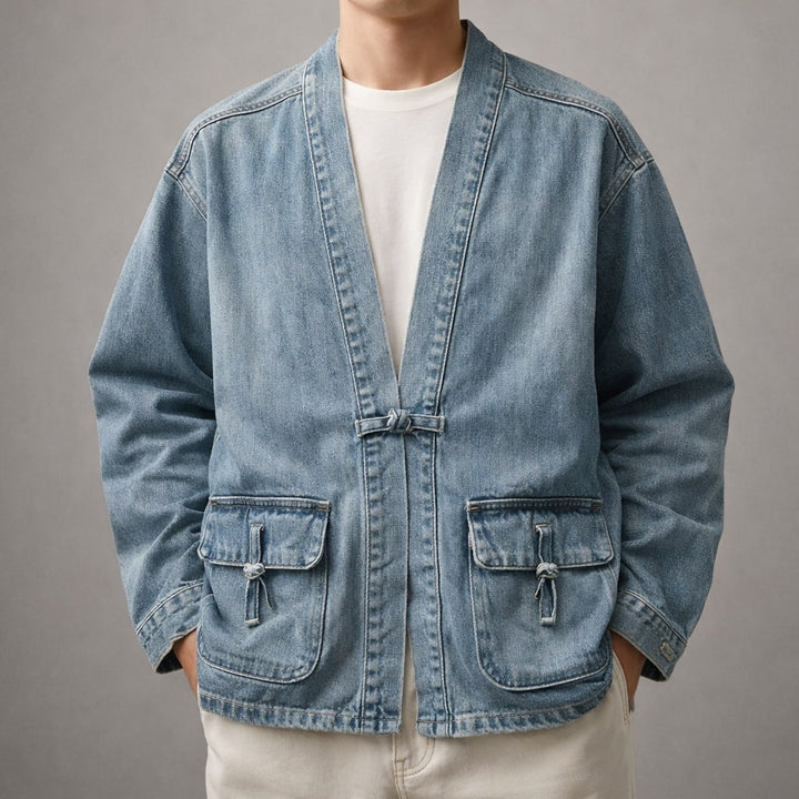 Diego Wickeljacke aus Baumwoll-Denim